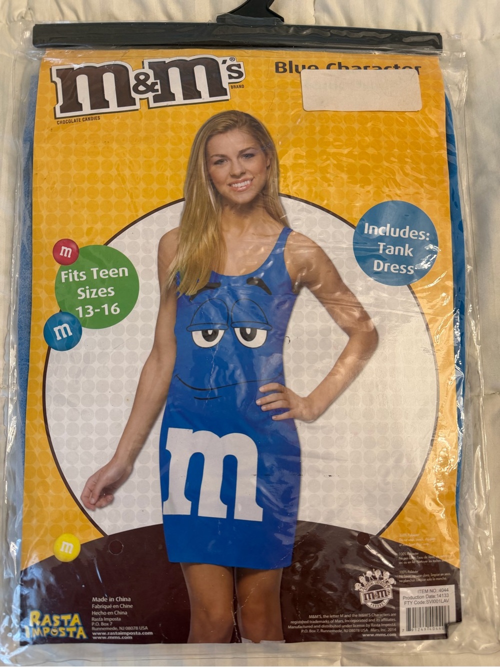 M&M'S Blue Character Tank Dress with White 'm' Logo
